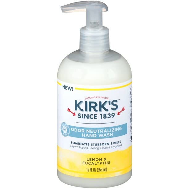 נטרל יד-נקי סבון נקי של קירק סבון סבון נוזלי. שטיפת ידיים למטבח לחות ומייבש | ניחוח לימון ואקליפטוס | 12 פלורידה. בקבוק | 4-חבילה